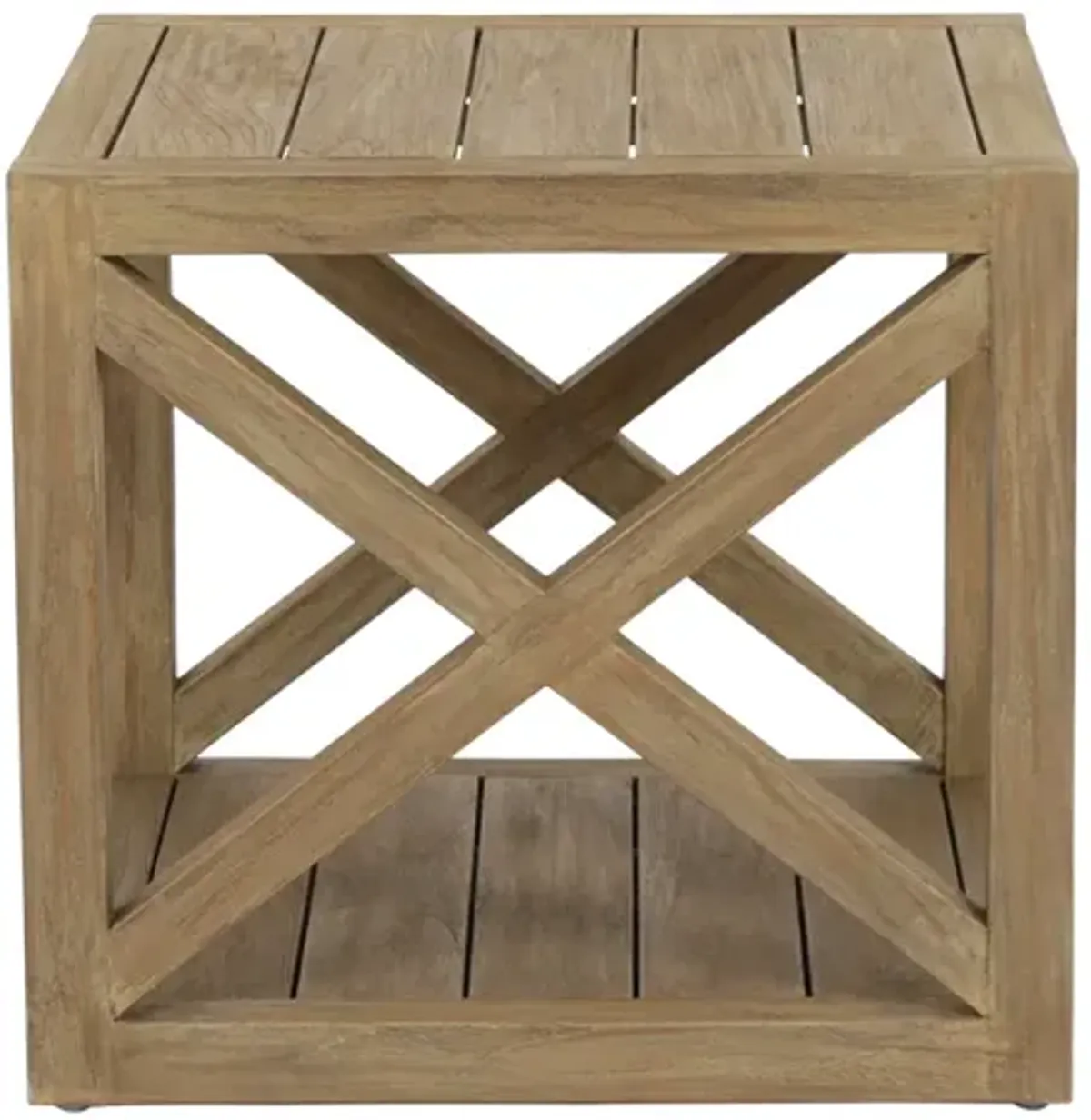 Coastal Teak X End Table