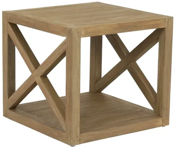 Coastal Teak X End Table