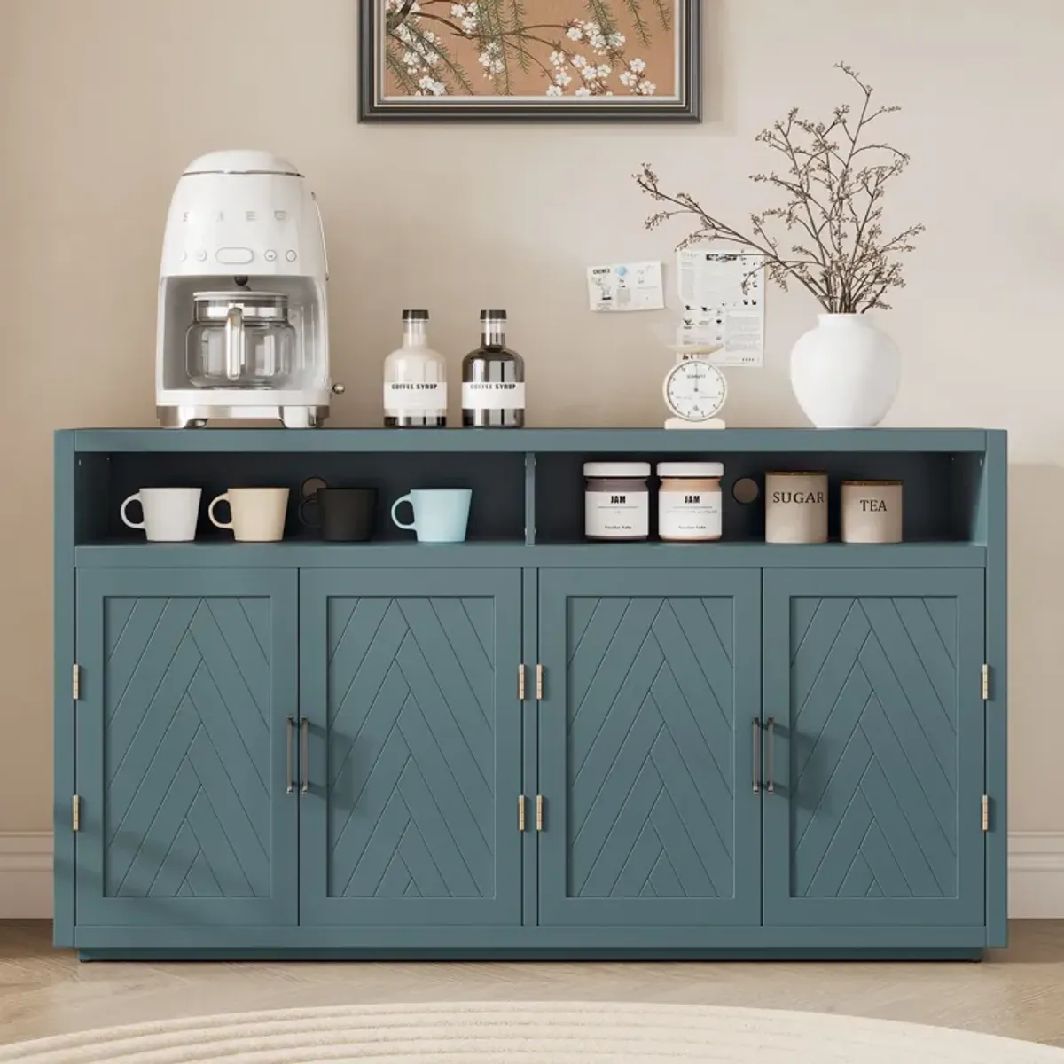 Merax  4-door Classic Sideboard with Open Storage