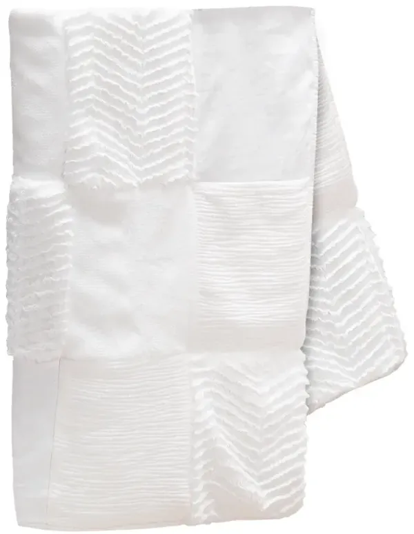 Lambs & Ivy Signature White Luxury Textured Patchwork Crib/Toddler Quilt