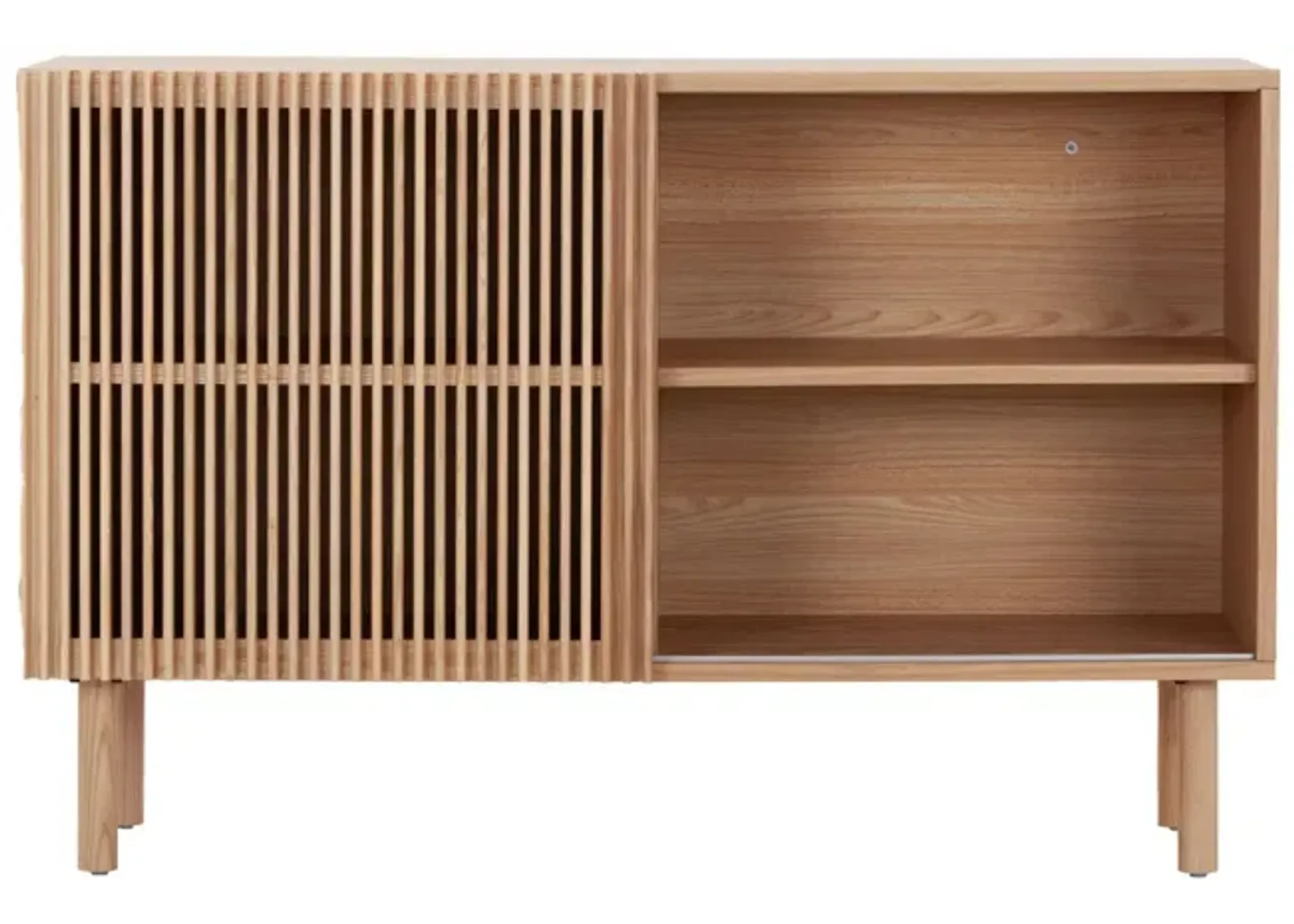 Modern Sideboard With 4 Cabinet, Storage Cabinet, TV Stand, Anti-Topple Design