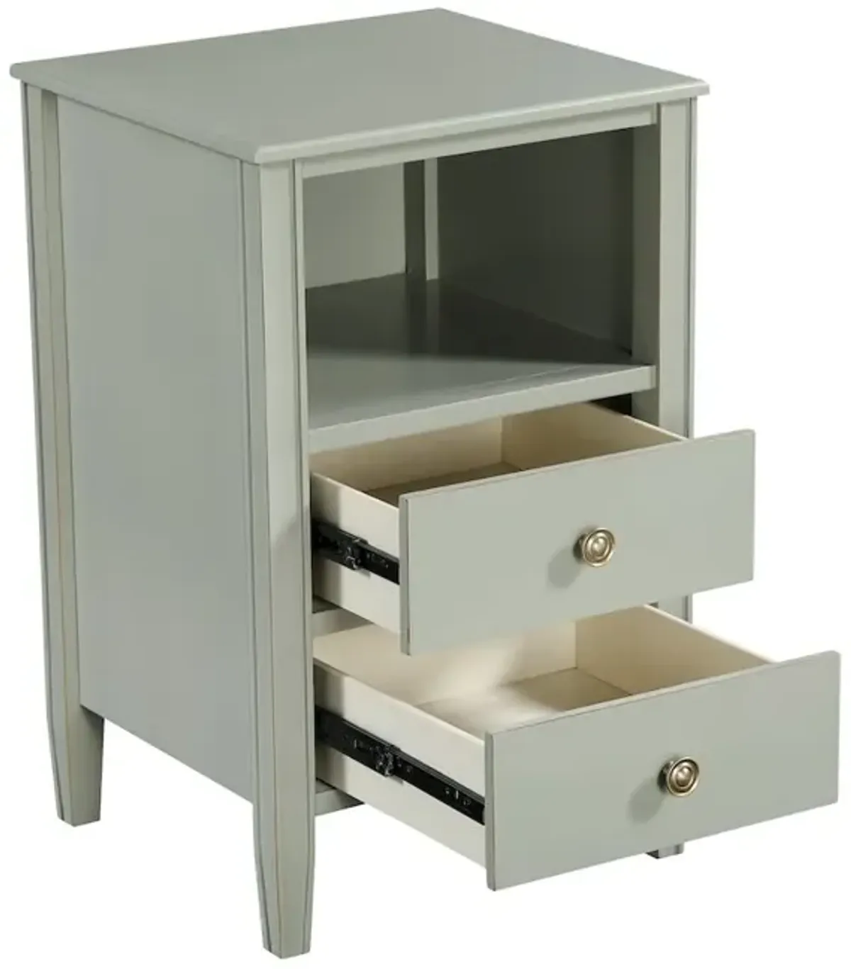 Comfort Pointe Winsley 2-drawer storage Nightstand - Antique Gray