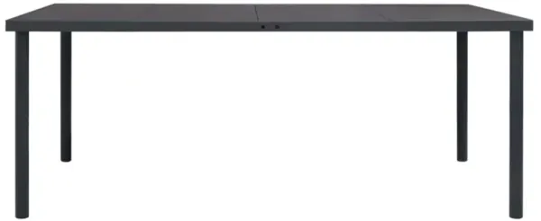 vidaXL Patio Dining Table Anthracite 74.8"x35.4"x29.1" Steel