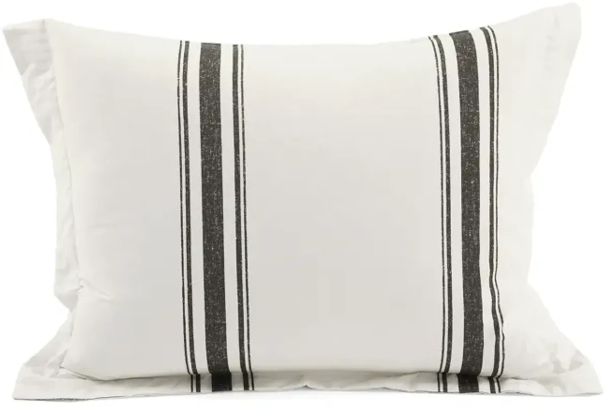 Farmhouse Stripe 100% Cotton Duvet Cover  2Pc Set