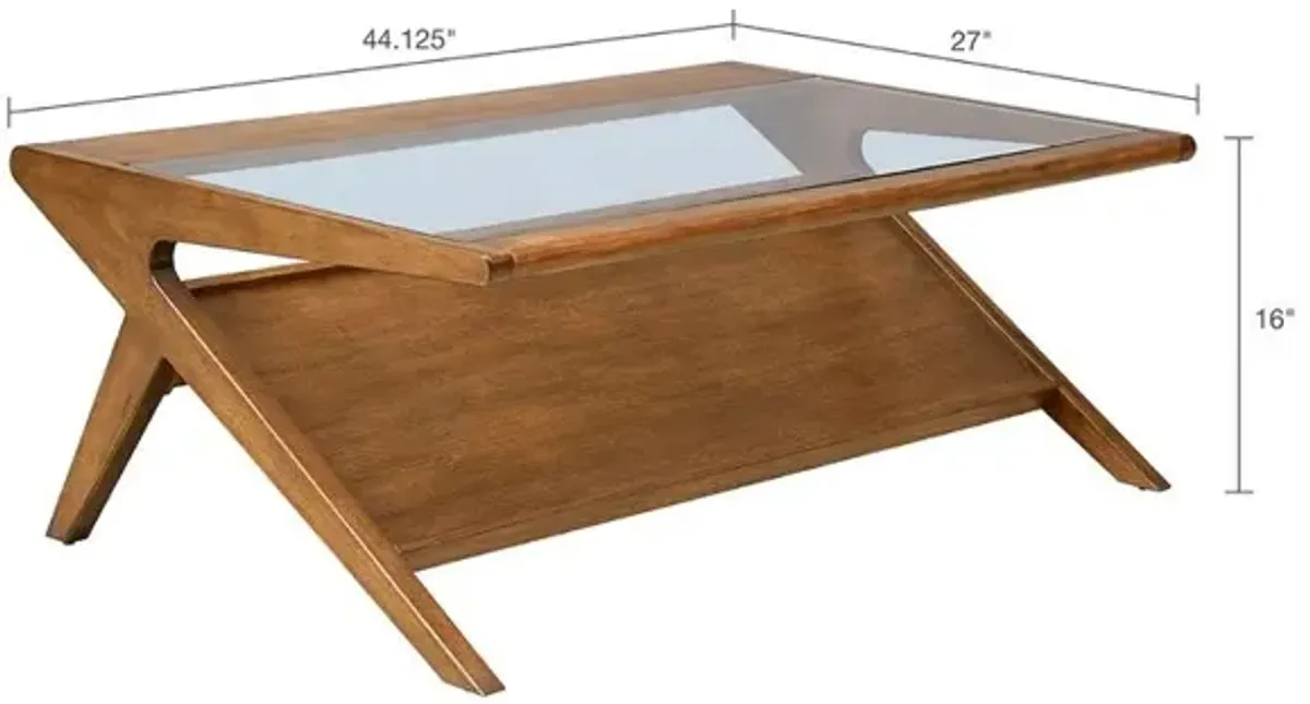 INK+IVY Rocket Coffee Table  w/Tempered Glass