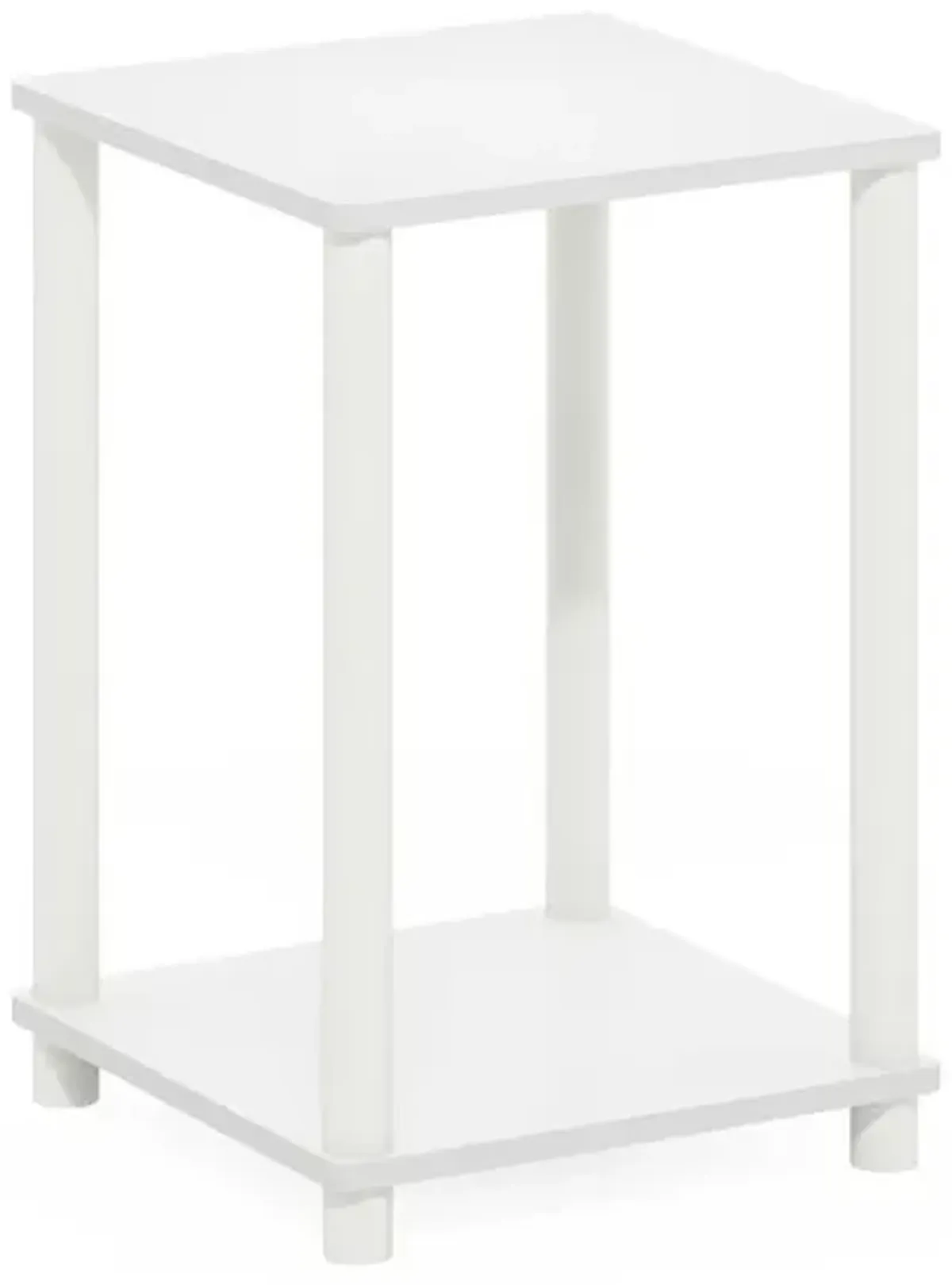 Turn-N-Tube Haydn End Table, White/White