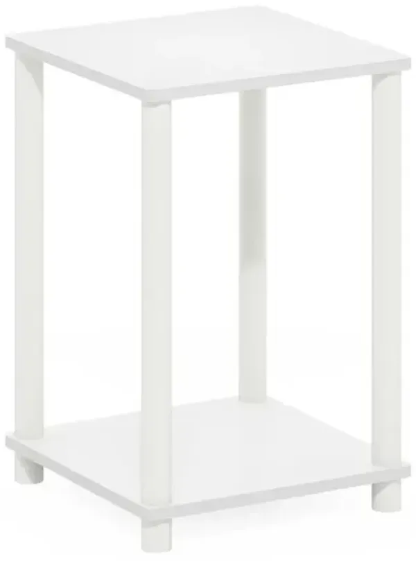 Turn-N-Tube Haydn End Table, White/White
