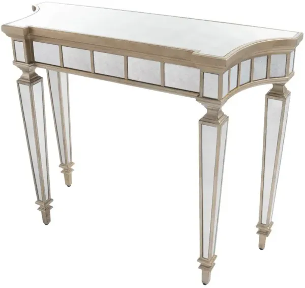 Butler Specialty Garbo Mirrored Console Table, Silver