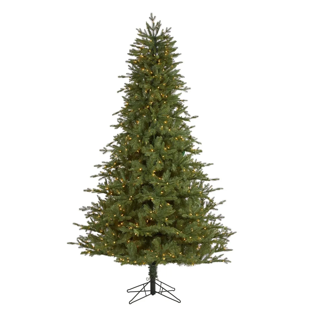 Nearly Natural New Hampshire Spruce Artificial Christmas Tree with Warm White Lights and Bendable Branches