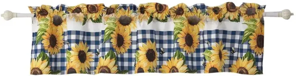 Greenland Home Fashions Barefoot Bungalow Sunflower Window Valance - 84x16", Gold