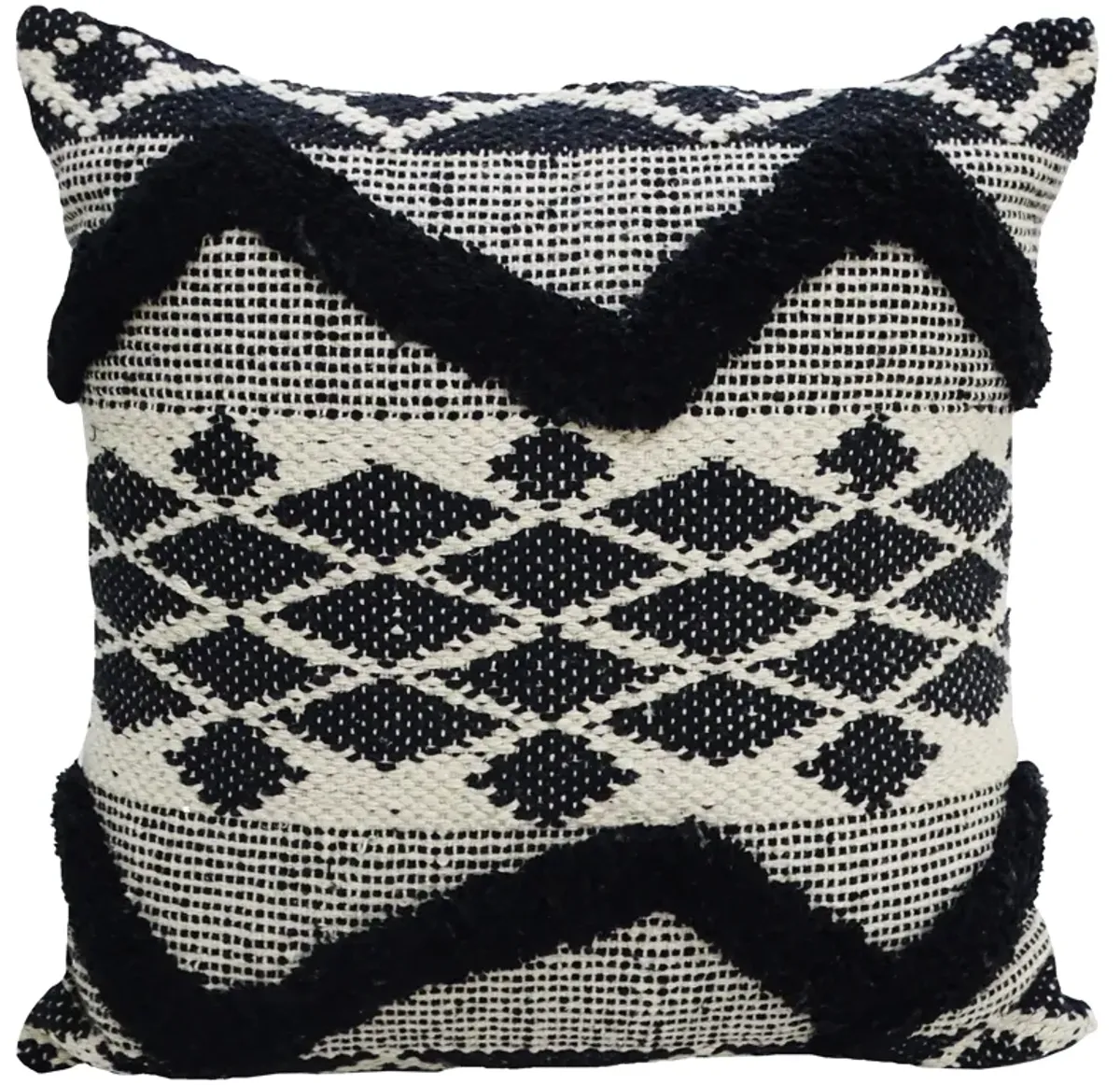 Decorative Tufted Chevron Pillow 20"x20" for Couch