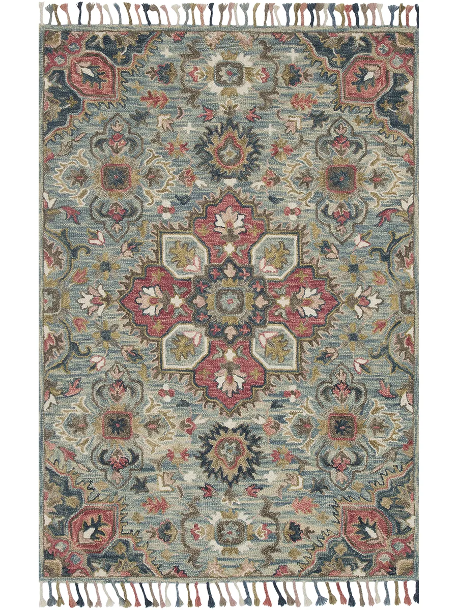 Zharah ZR13 LBLue/Multi 5' x 7'6" Rug