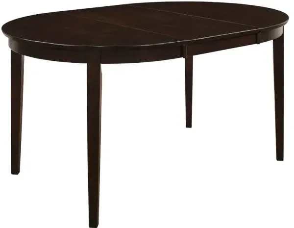 Gabriel Oval 60-inch Extension Leaf Dining Table Cappuccino