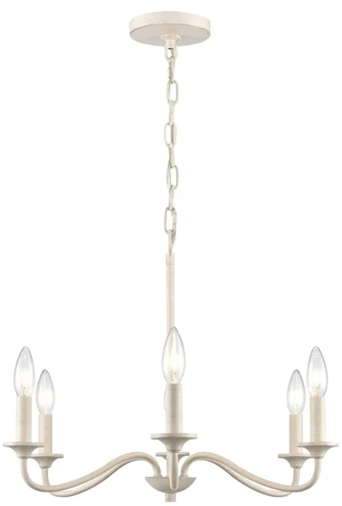 Quinn 30'' Wide 6-Light White Chandelier