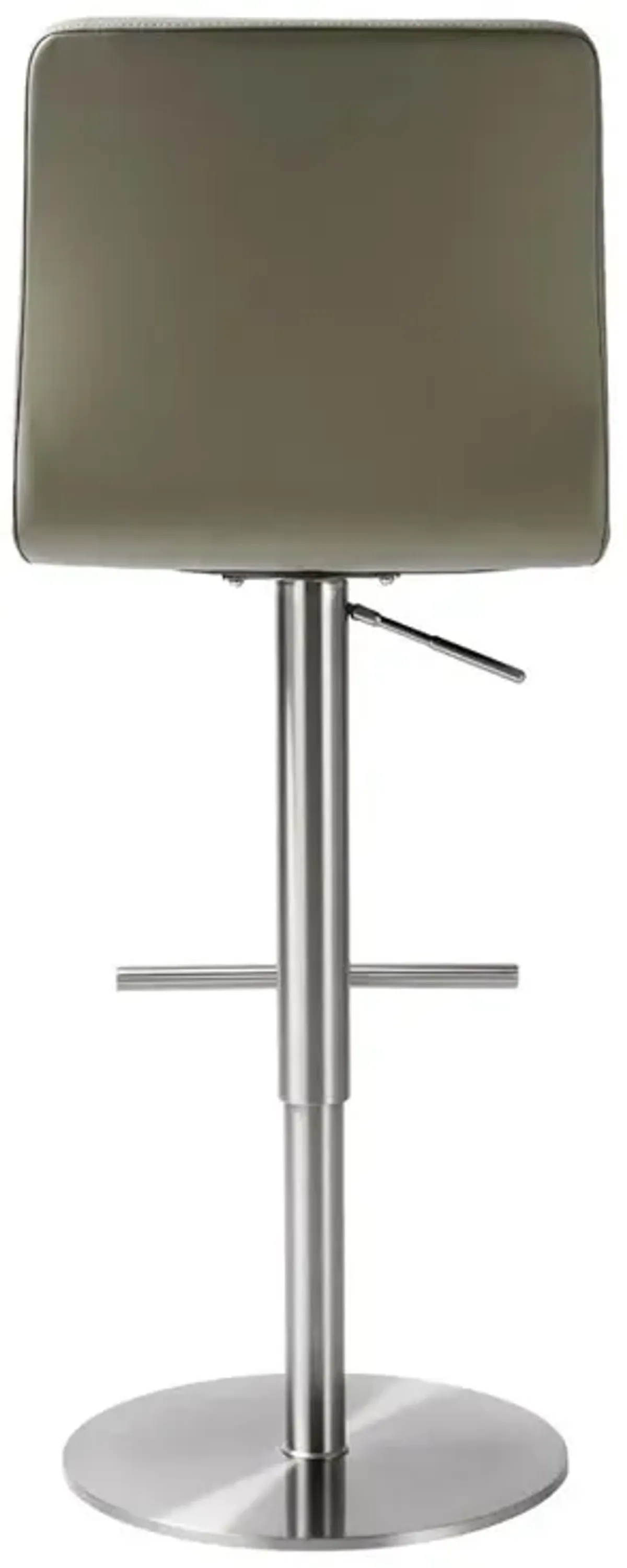 Belen Kox Sleek Adjustable Light Grey Vegan Leather Stool, Belen Kox