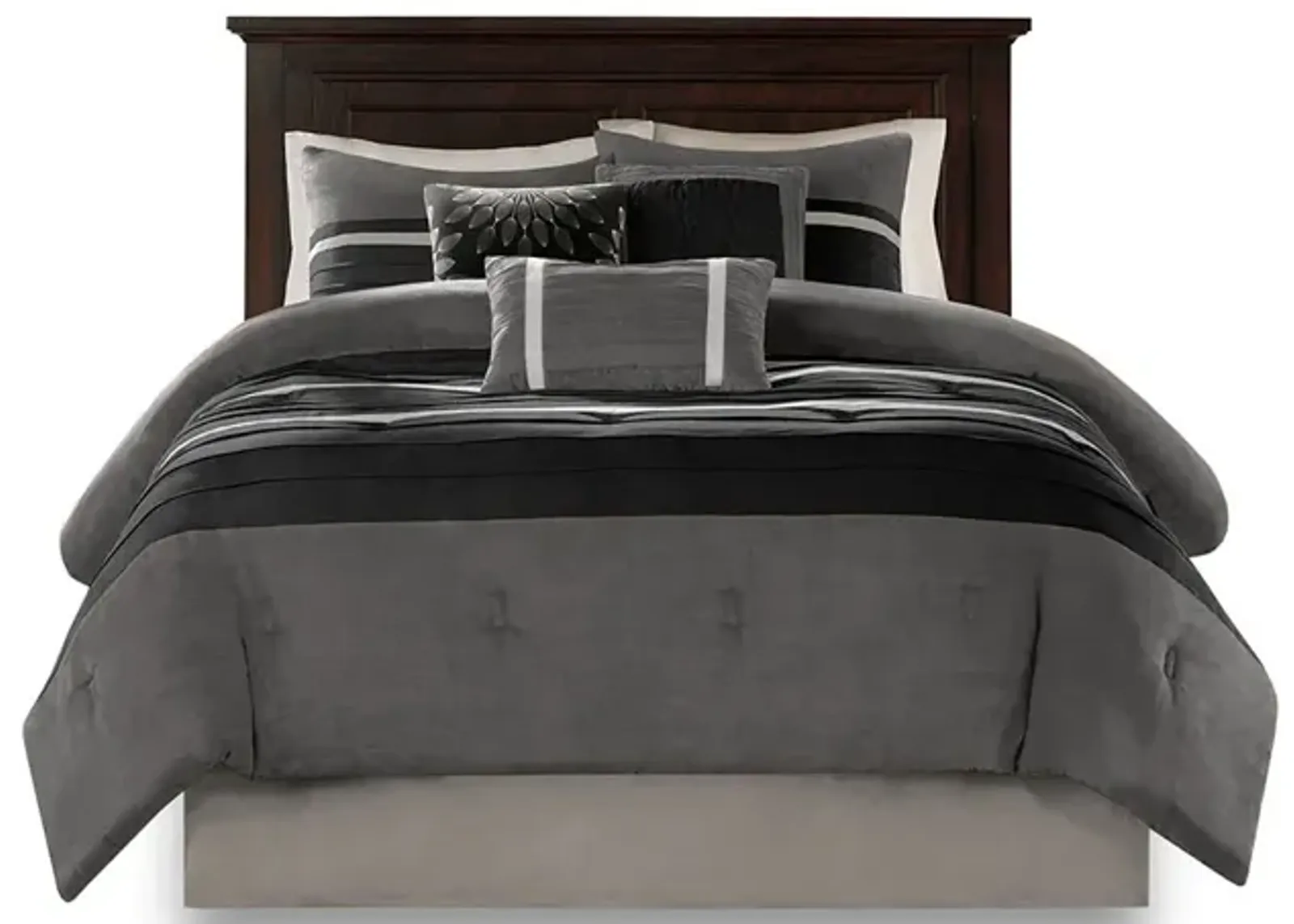 Gracie Mills Bryony 7-Piece Microsuede Comforter Set