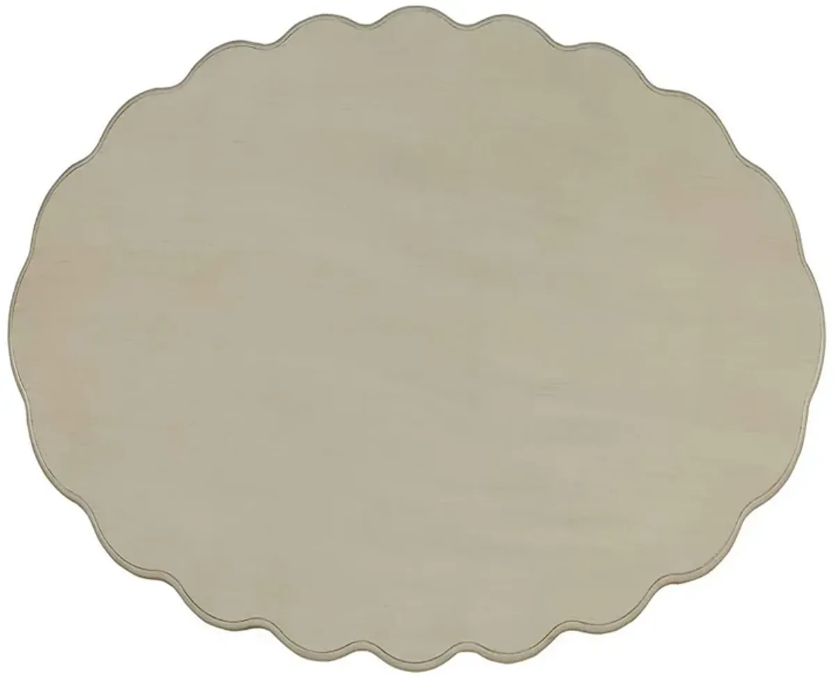 Conventional Coffee Table, Antique White-Benzara