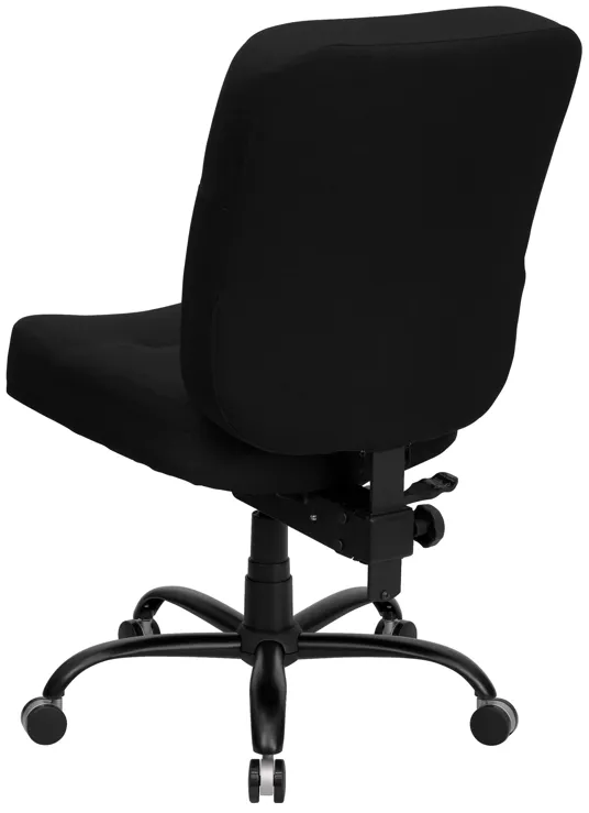 HERCULES Series Big & Tall 400 lb. Rated Black Fabric Executive Swivel Ergonomic Office Chair with Rectangular Back