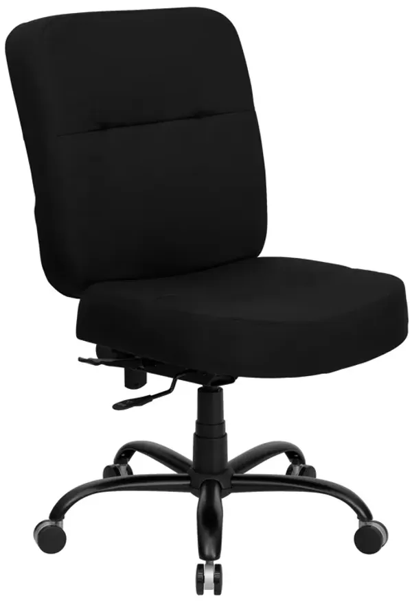 HERCULES Series Big & Tall 400 lb. Rated Black Fabric Executive Swivel Ergonomic Office Chair with Rectangular Back