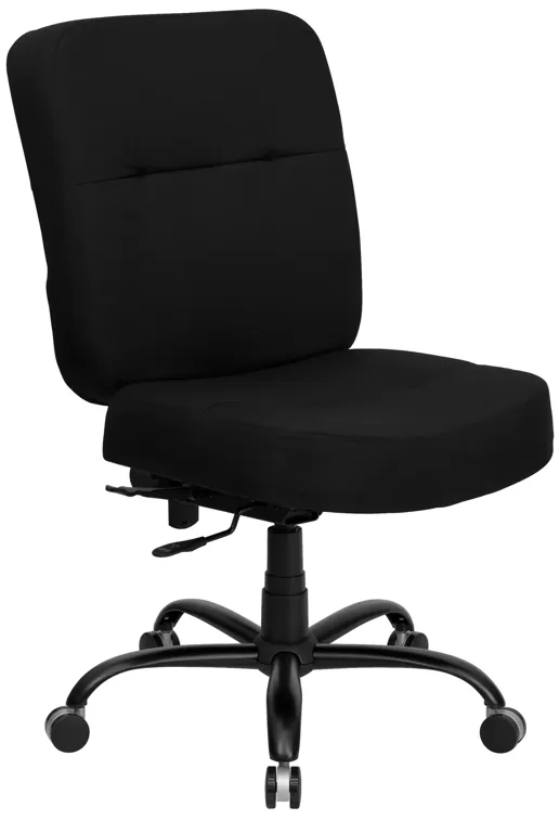 HERCULES Series Big & Tall 400 lb. Rated Black Fabric Executive Swivel Ergonomic Office Chair with Rectangular Back