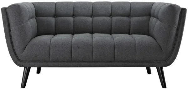 Bestow Upholstered Fabric Loveseat Gray