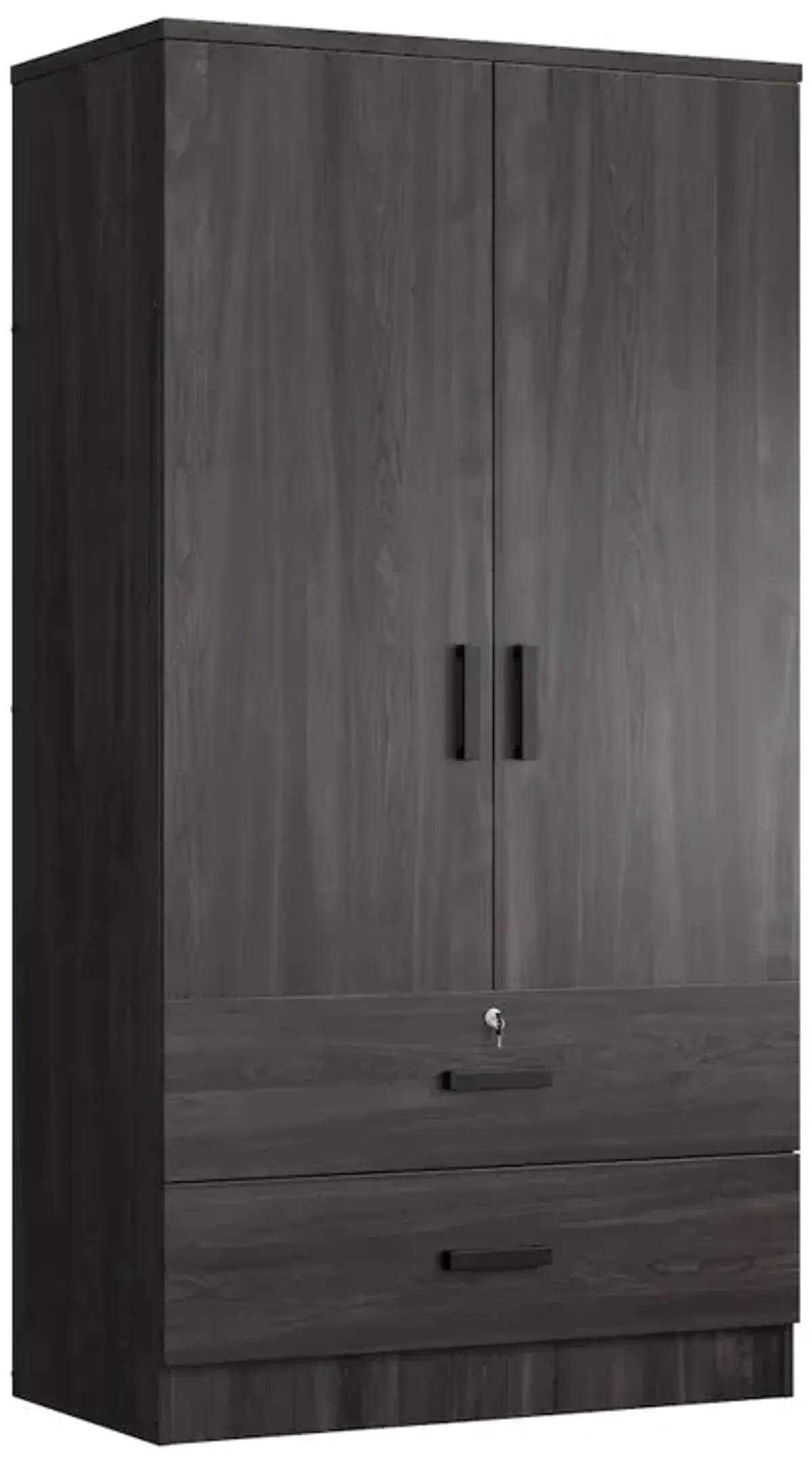 Woodpeckers Furniture And Mattress 2-Door Armoire with 2-Drawers (Tobacco)