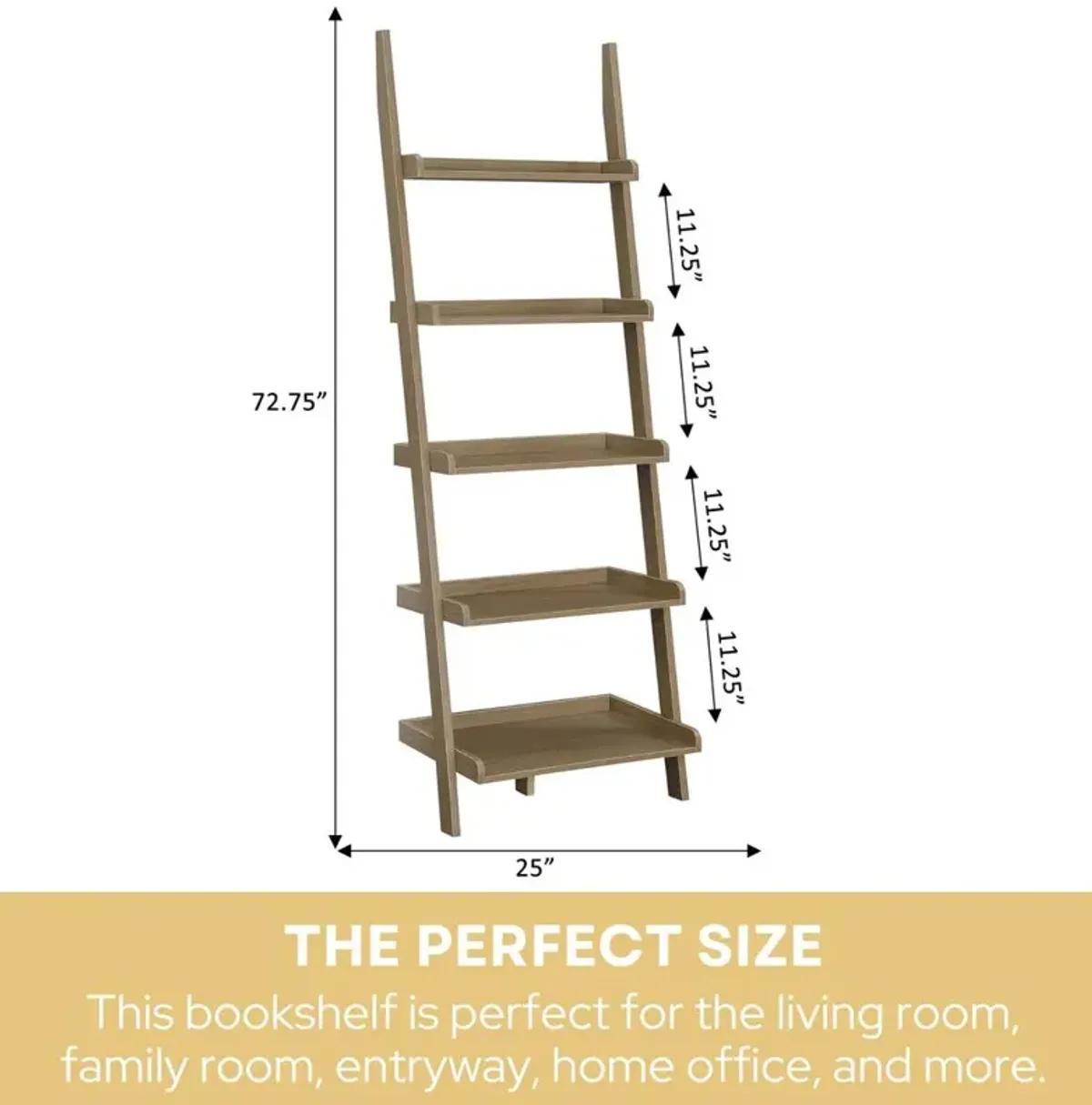 Convience Concept, Inc. American Heritage Bookshelf Ladder