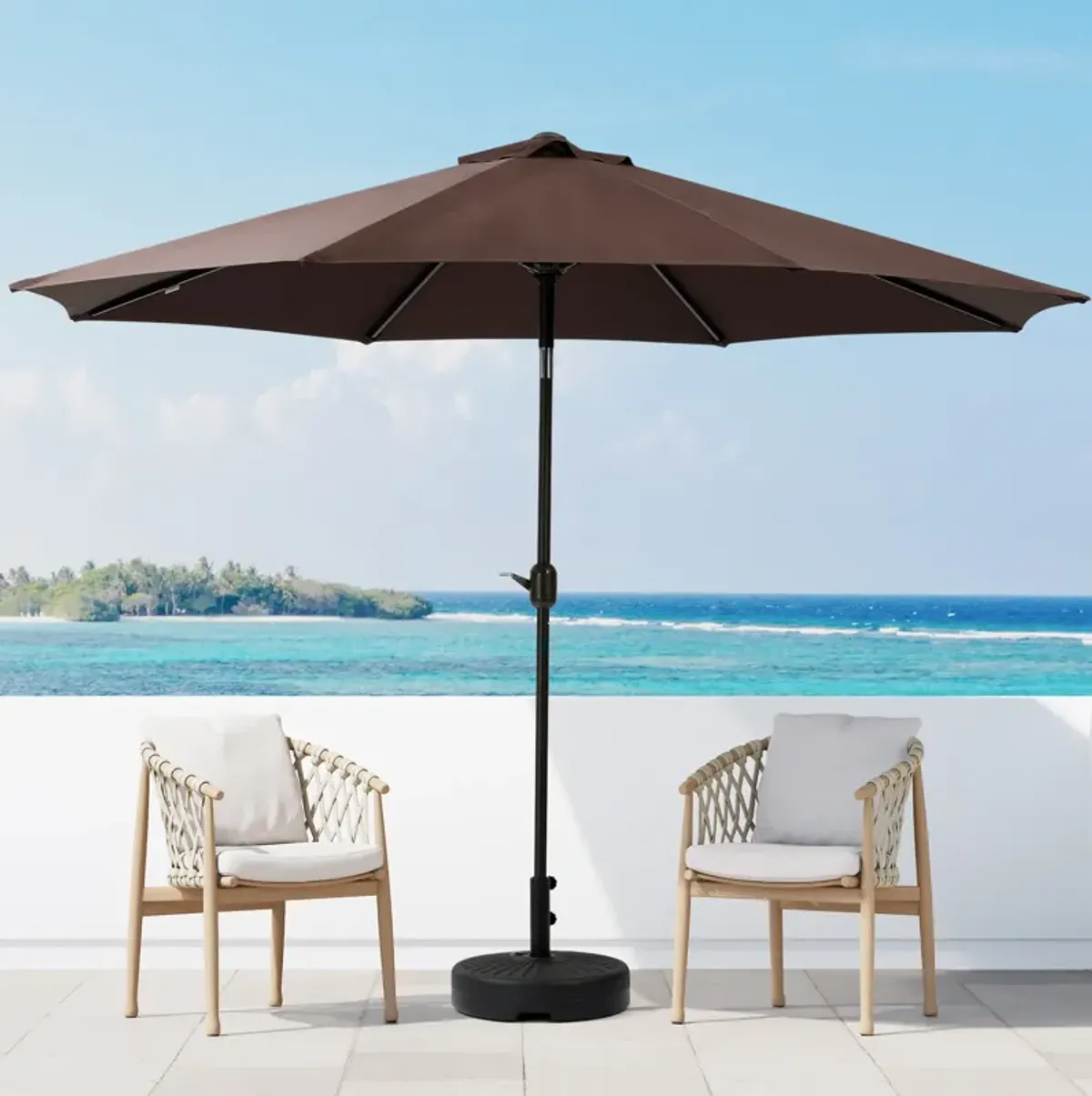 WestinTrends Westintrends 9 ft. Patio Table Umbrella with tilt and crank features
