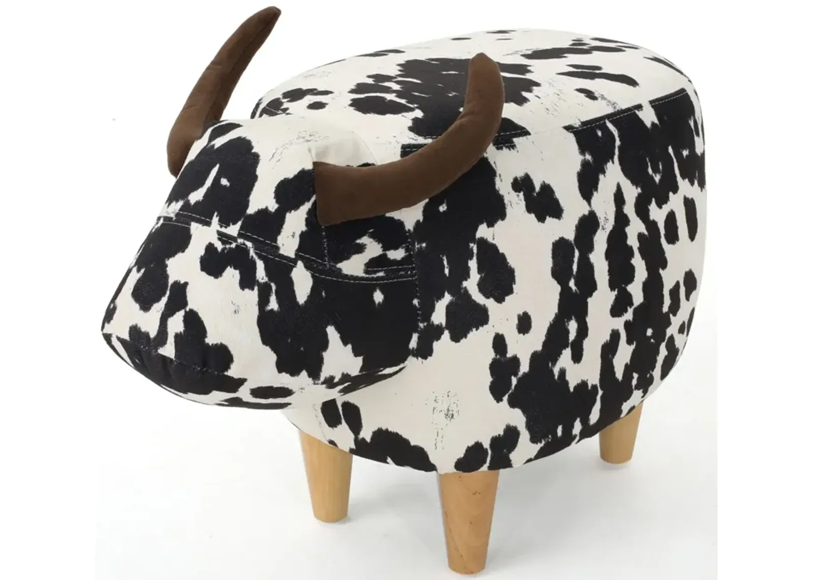 Merax Velvet Cow-Shaped Ottoman Foot Stool