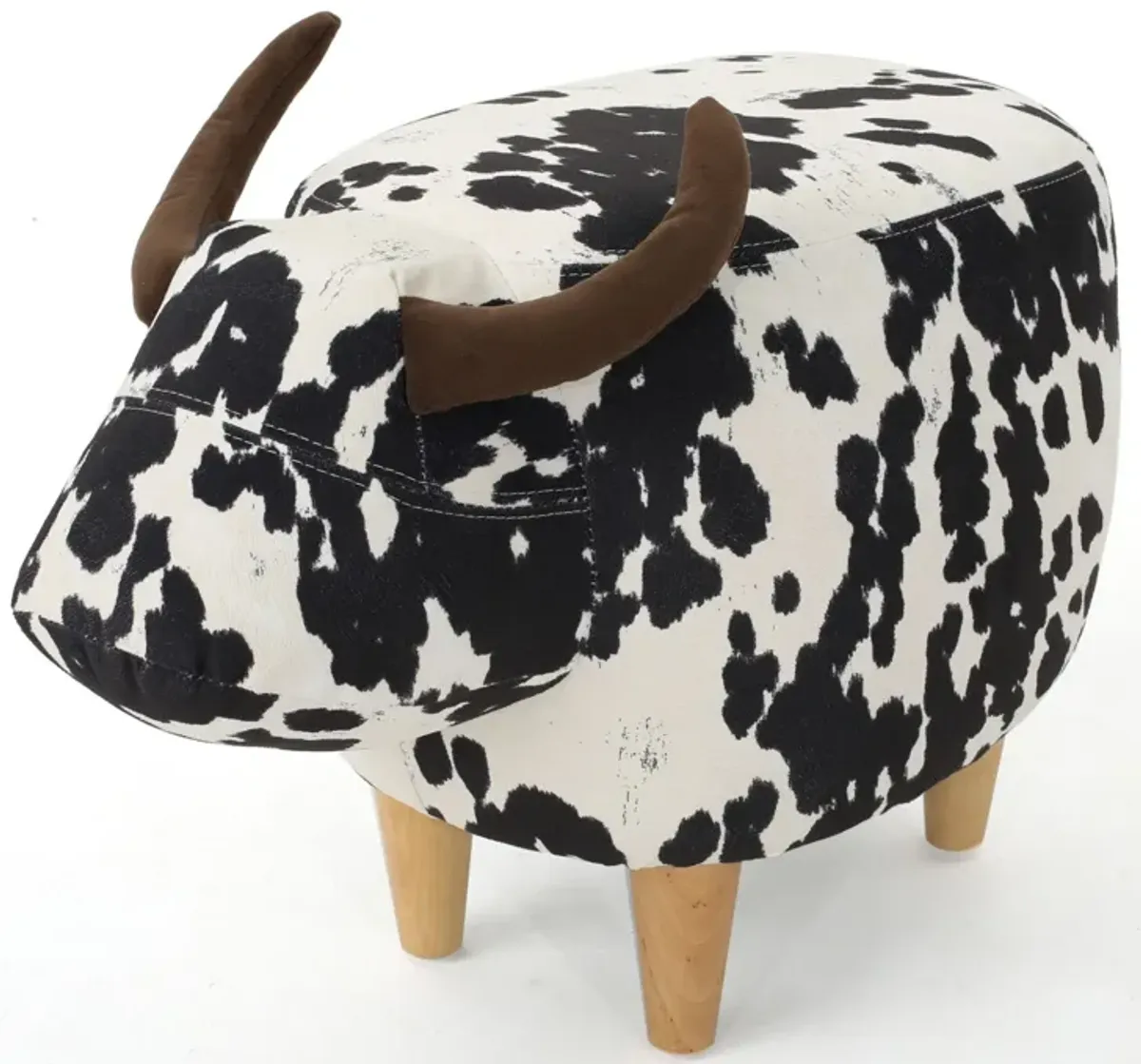 Merax Velvet Cow-Shaped Ottoman Foot Stool