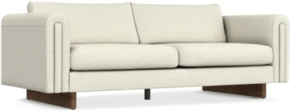 Jones 84 inch Wide Contemporary Sofa in Ivory Tightly Woven Performance Fabric