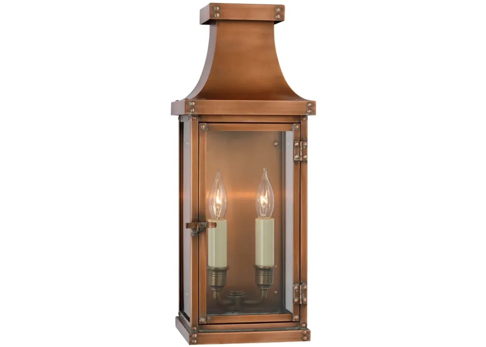 Bedford Medium 3/4 Lantern in Natural Copper