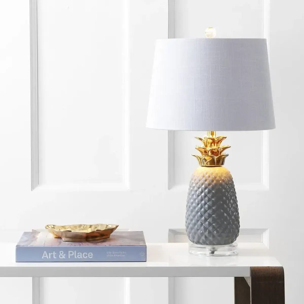 Pineapple Ceramic LED Table Lamp