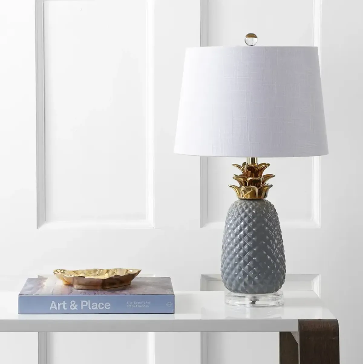 Pineapple Ceramic LED Table Lamp