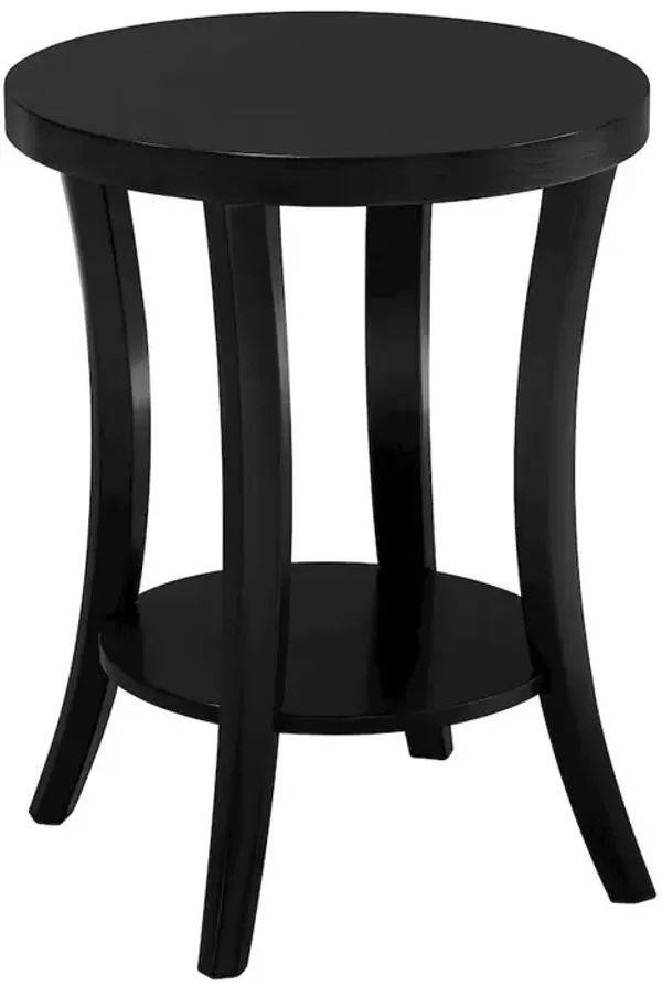Convenience Concepts Charleston Round End Table with Shelf