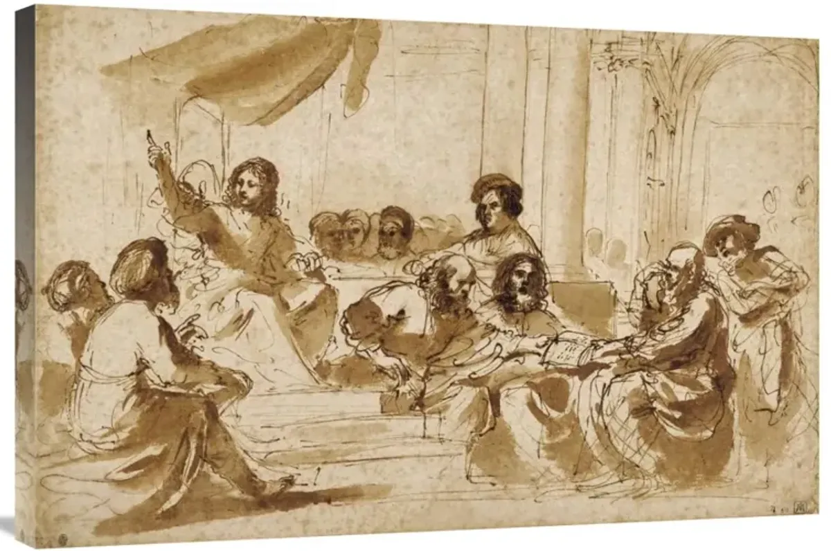 Christ Preaching in the Temple-Canvas Art-36x24