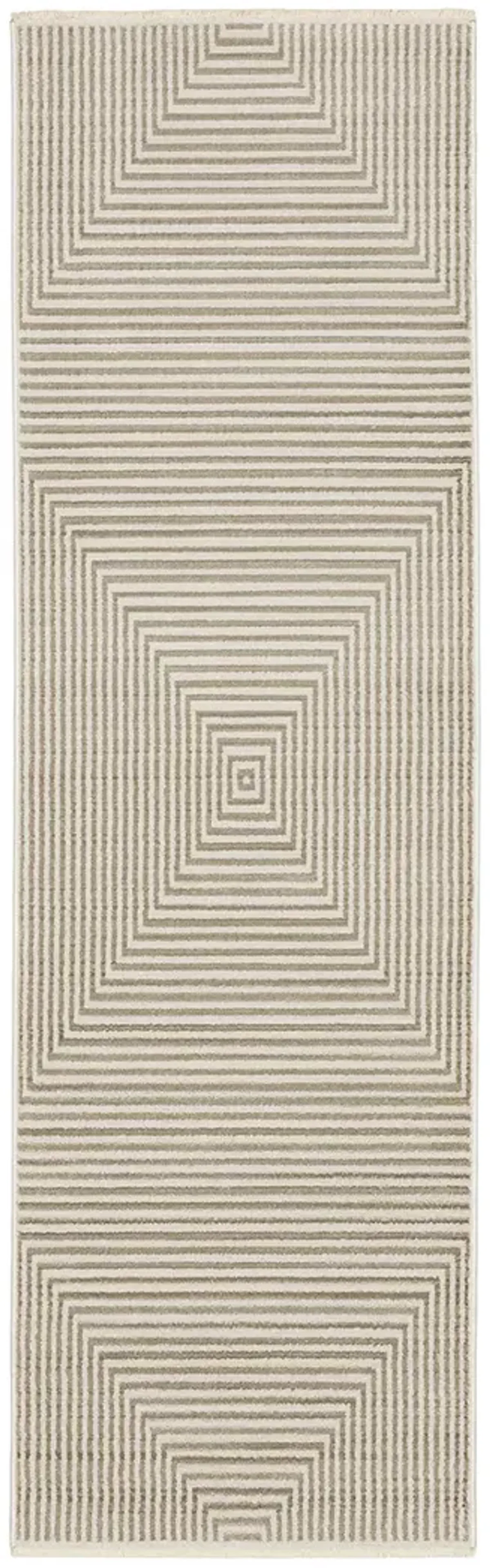 Bauer 2'3" x 7'6" Beige Rug