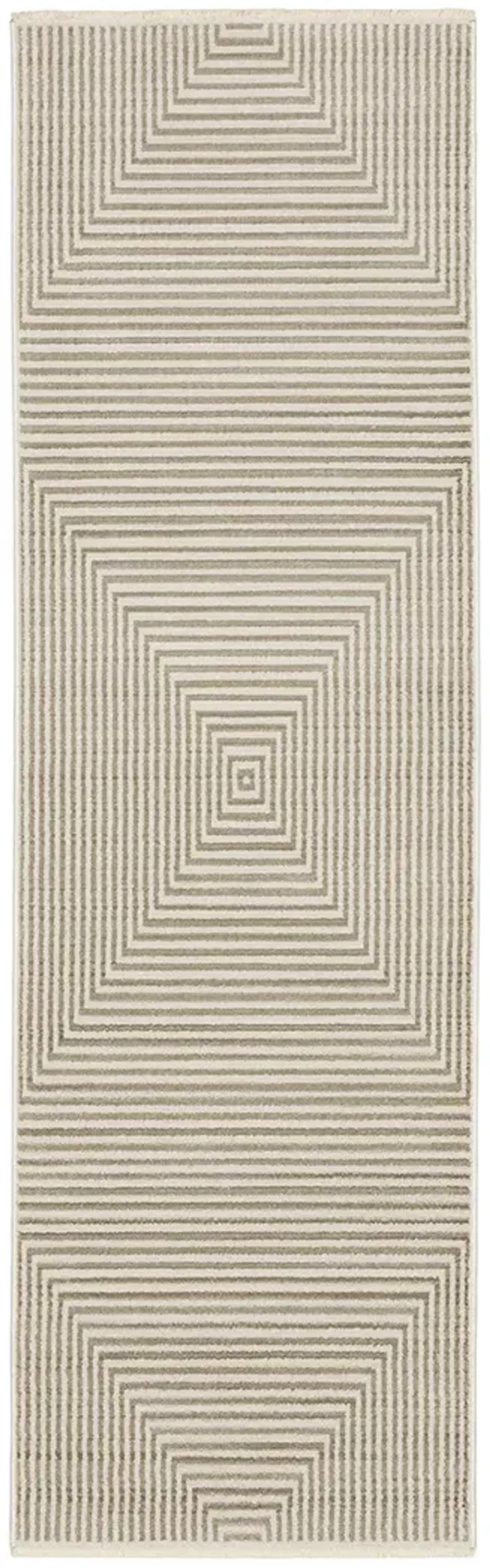 Bauer 2'3" x 7'6" Beige Rug