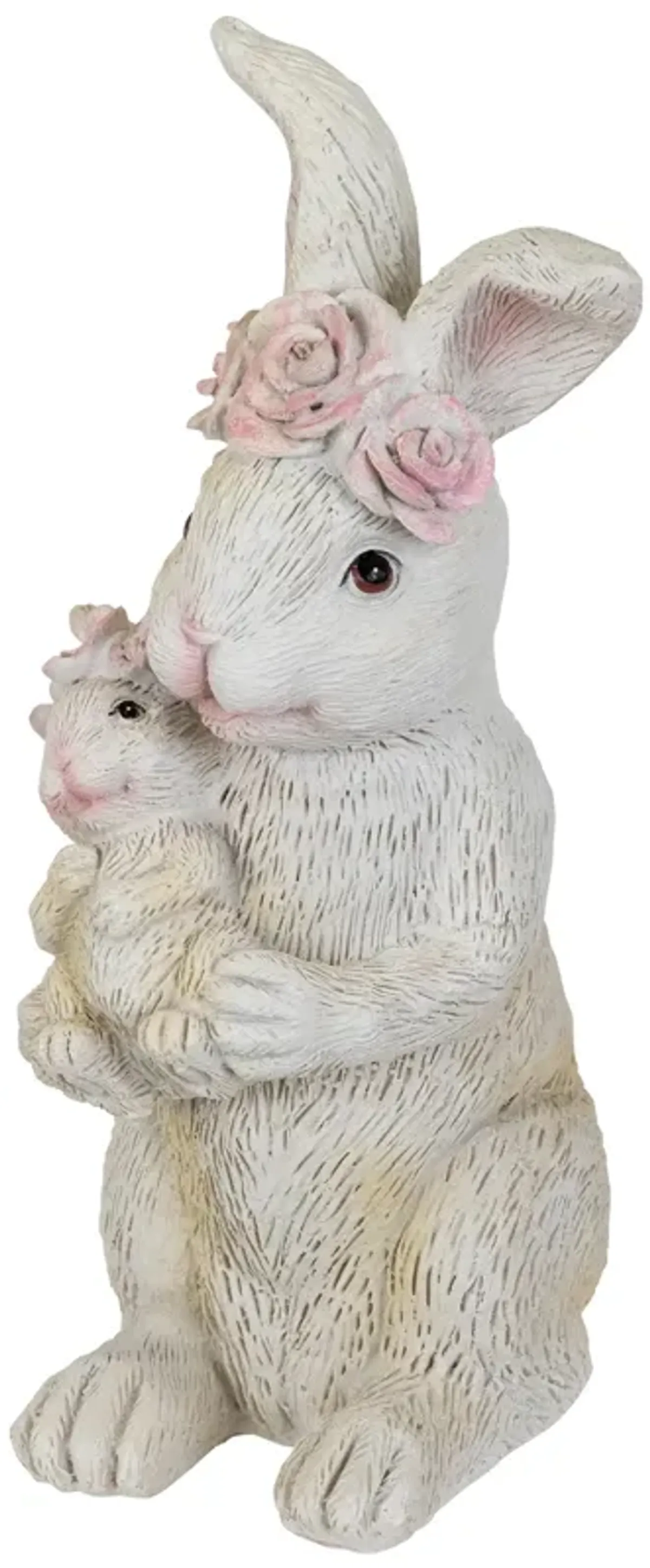 Mother and Baby Bunny Outdoor Garden Easter Statue - 9.25"