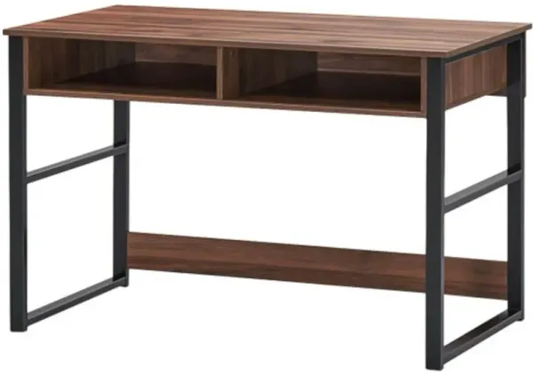 Hivvago 2 Drawers Vintage Computer Desk for Home and Office