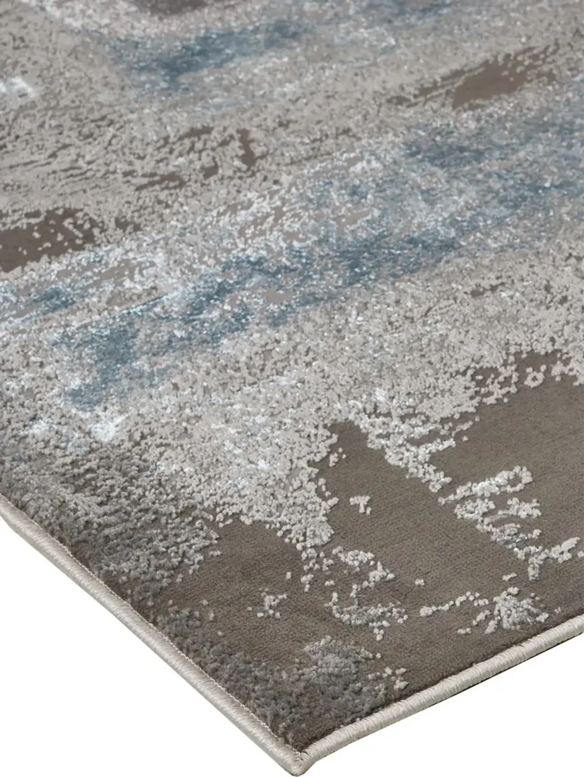 Azure 3406F Gray/Ivory/Blue 3'11" X 6' Rug