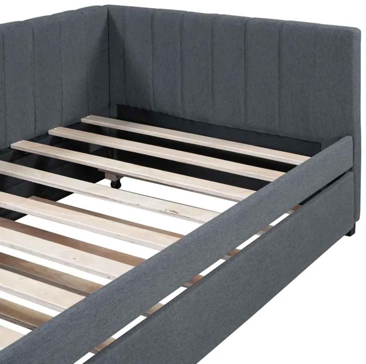 Merax Upholstered Daybed Bed Frame with Trundle