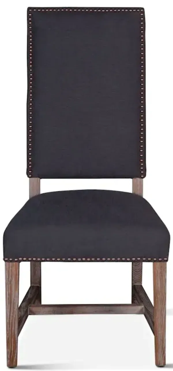World Interiors Dani High Back Formal Dining Chair In Charcoal - Set Of 2
