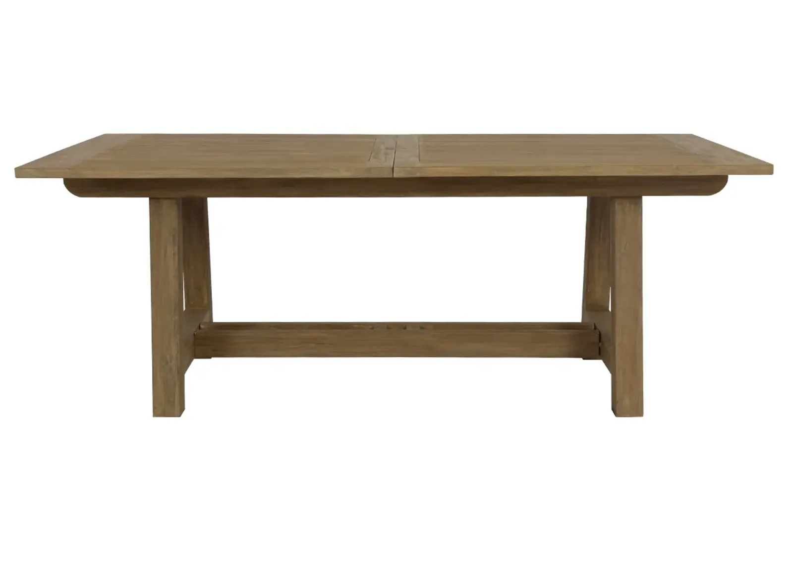 Coastal Teak Dining Table with Leaf Extension