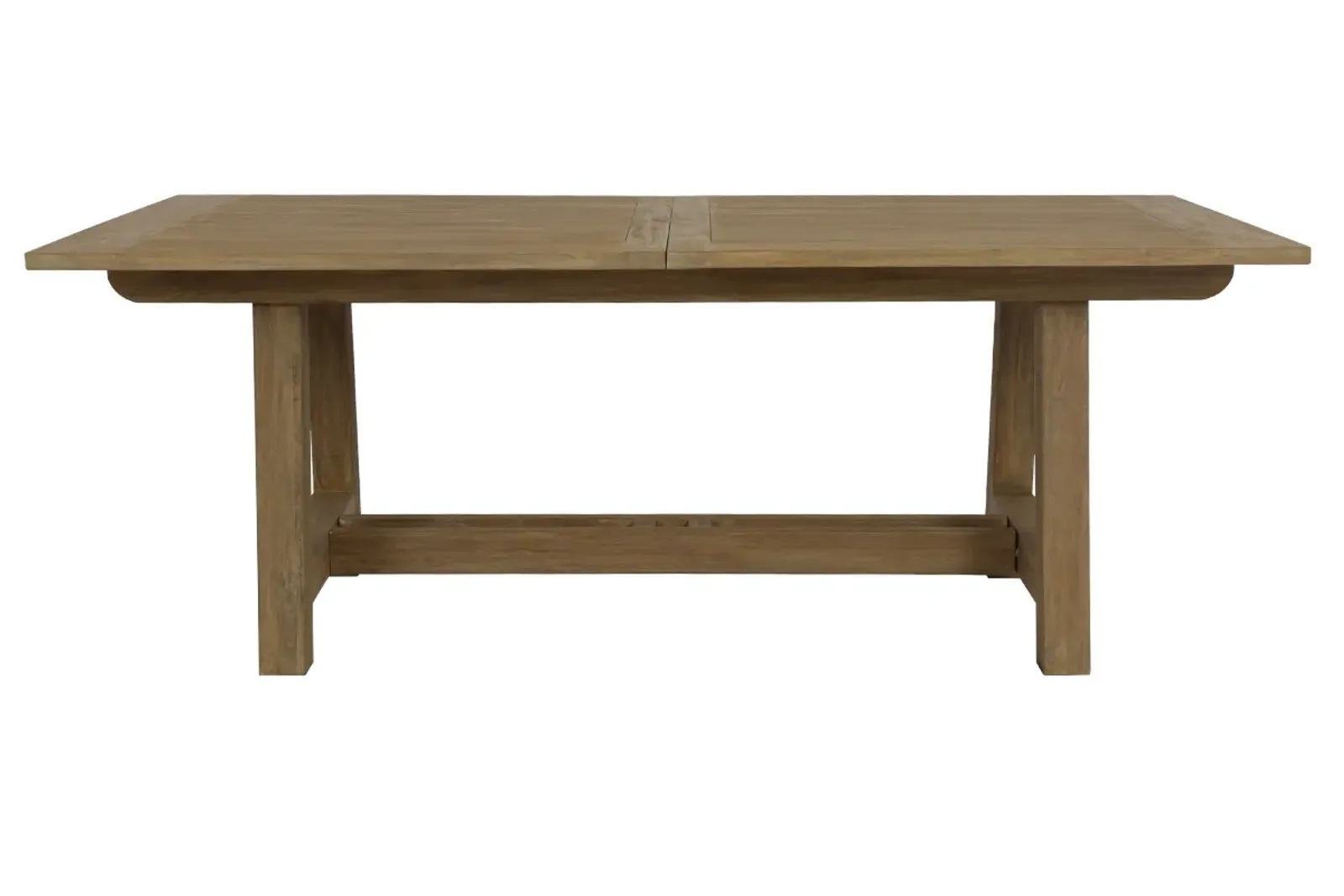 Coastal Teak Dining Table with Leaf Extension