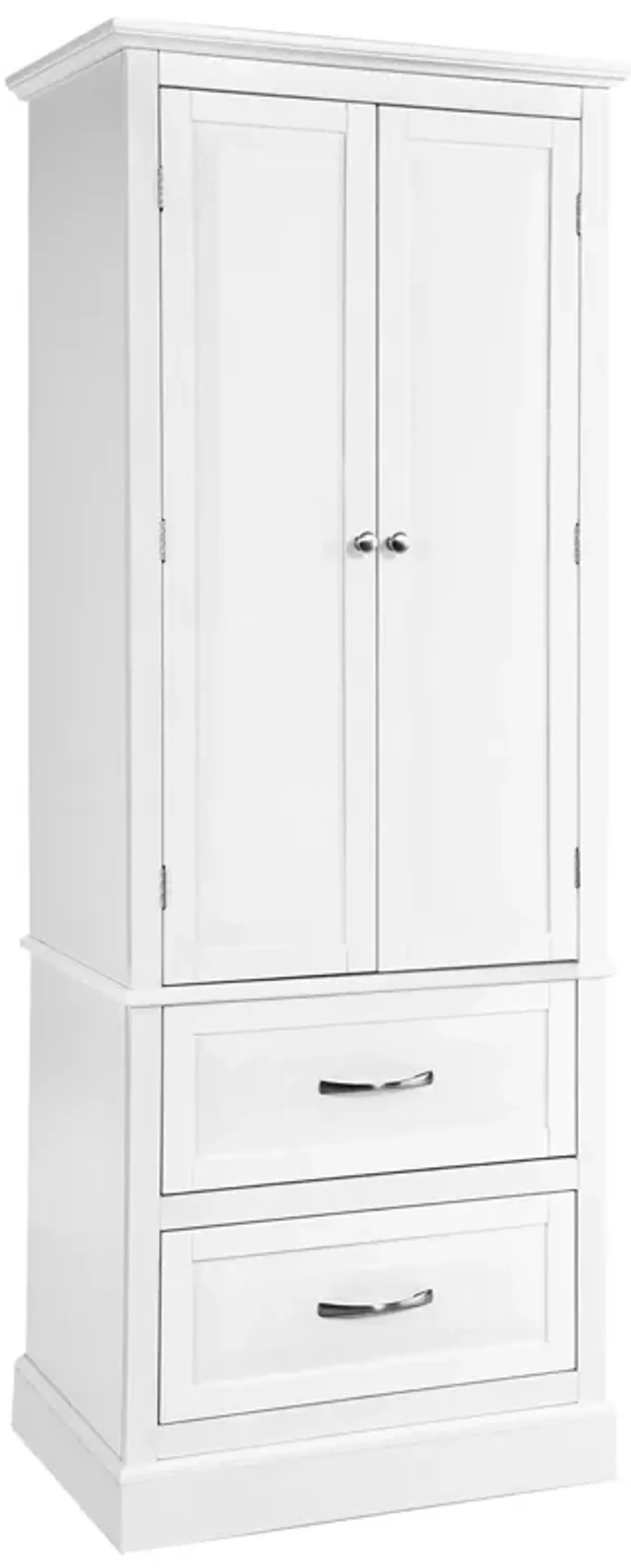 62 Inch Freestanding Bathroom Cabinet with Adjustable Shelves and 2 Drawers