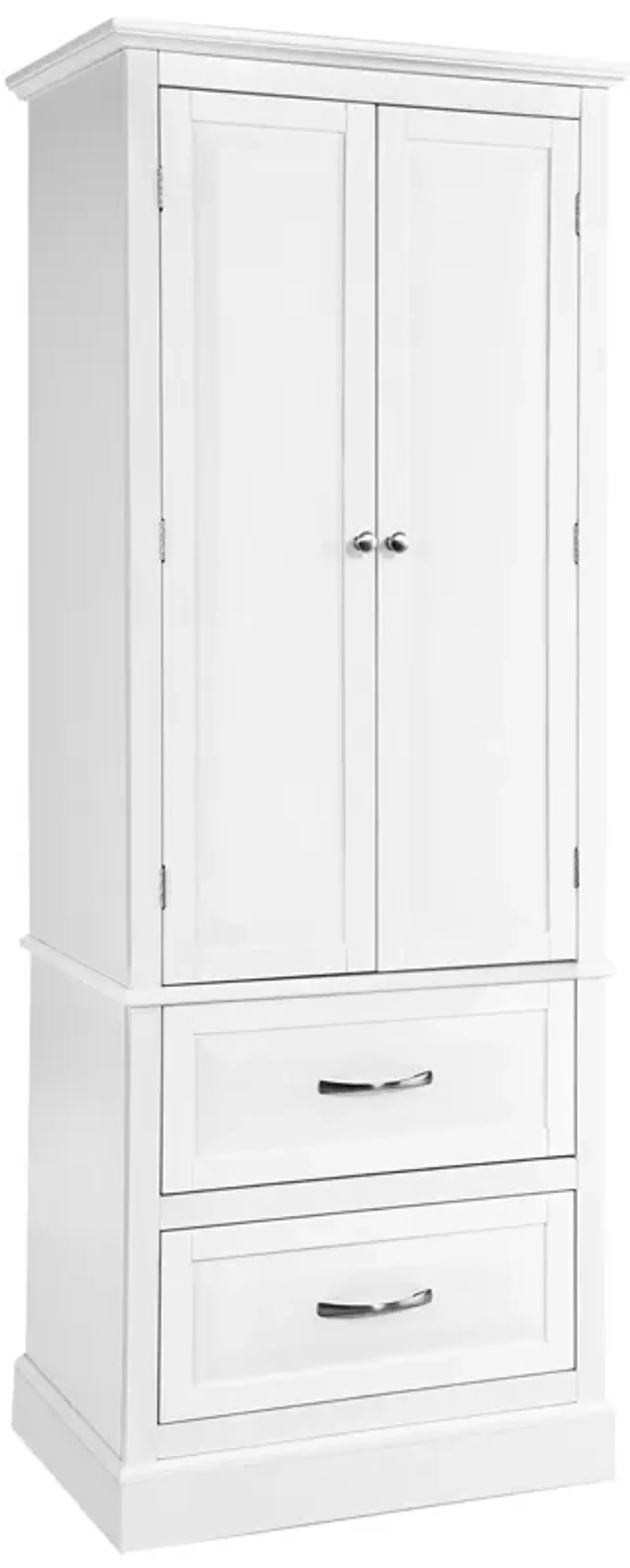 62 Inch Freestanding Bathroom Cabinet with Adjustable Shelves and 2 Drawers