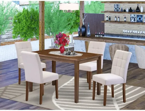 5 Piece Modern Dining Table Set contain A Dining Room Table
