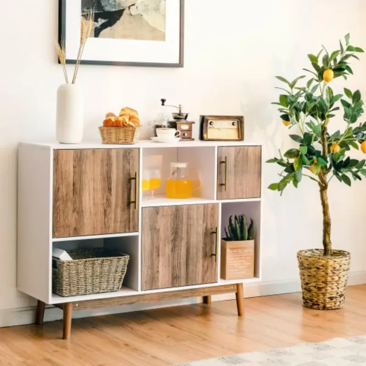 Sideboard Storage Cabinet with Storage Compartments