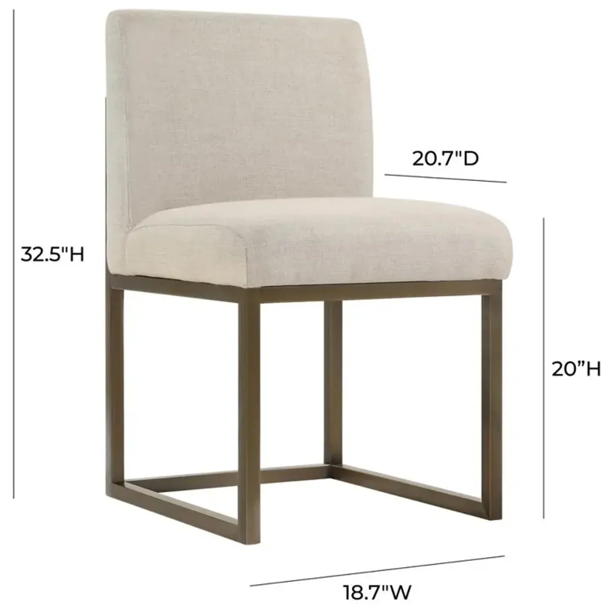 Belen Kox Golden Elegance Linen Chair, Belen Kox